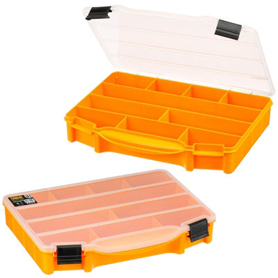 URBNLIVING 10" DIY Tool Bits Screws Nails Bolts Organiser Box Case 10 Assorted Compartments, Pack of 2