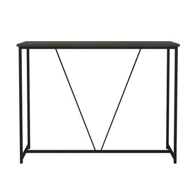 URBNLIVING 100cm Width Black Wooden Console Table Living Room Slim Display Shelf Hallway Entryway Furniture