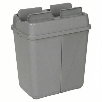 Bayt Prullenbak - Prullenbak 60 Liter - Vuilnisbak 60 Liter Prullenbak Afvalscheiding 2 Compartimenten Vuilnisbak Prullenbak Rvs Zwart 685bc7d17b0f6f2583015c79