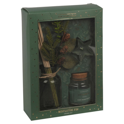 URBNLIVING 100ml Mistletoe Fir Reed Perfume Diffuser Scented Candle ...