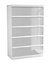 URBNLIVING 109cm Tall 5 Drawer High Gloss Bedside Chest of Drawers with Smooth Metal Runner White & White
