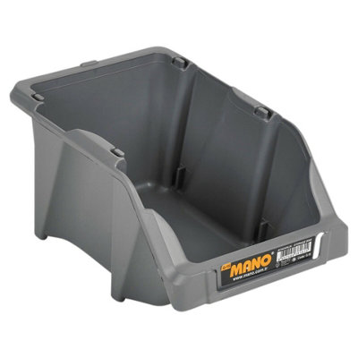 URBNLIVING 10cm Height G-15 Grey Plastic Wall Mounted Stacking Storage ...