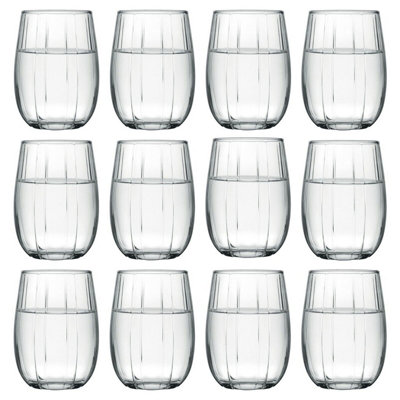 URBNLIVING 11cm Height 380ml Rounded Glasses Sleeve Set of 12