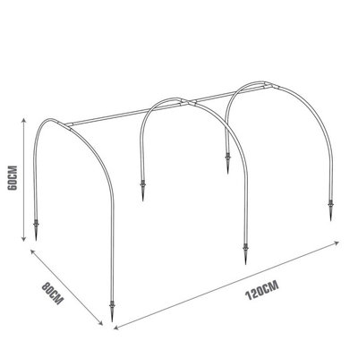 URBNLIVING 120cm Length Greenhouse Grow Tunnel Plants Vegetables Flowers Clear Preservation Cover - 4