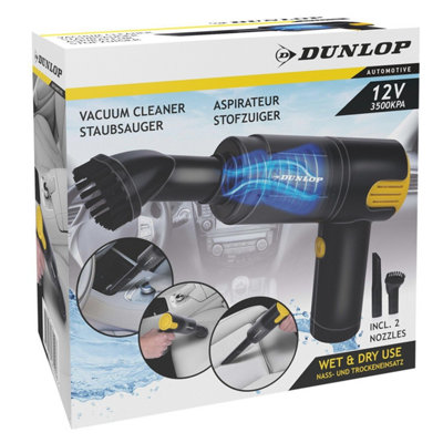 URBNLIVING 12V 3500PA Dunlop Small Handheld Car Vacuum Cleaner with Brush Nozzle Attachments