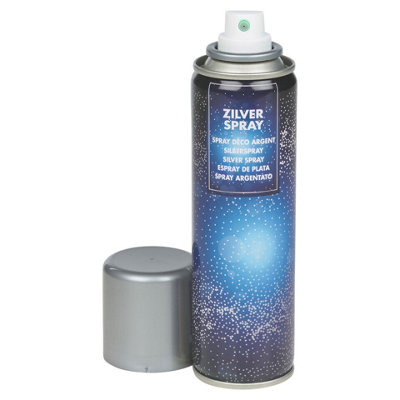 URBNLIVING 150ml Silver Decorative Lacquer Airbrush Bottle Festive Craft Metallic Colour Decor