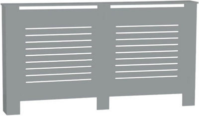 URBNLIVING 152cm Width Large Grey Modern Wooden Radiator Cover MDF ...