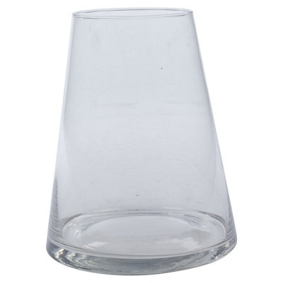 URBNLIVING 16cm Diameter Clear Glass Flowers Vase Cone Shaped Wedding Party Centerpiece - 5