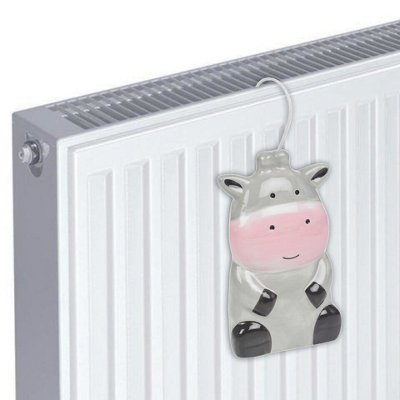 URBNLIVING 16cm Height Ceramic Hanging Radiator Animated Hippo Character Air Humidifier