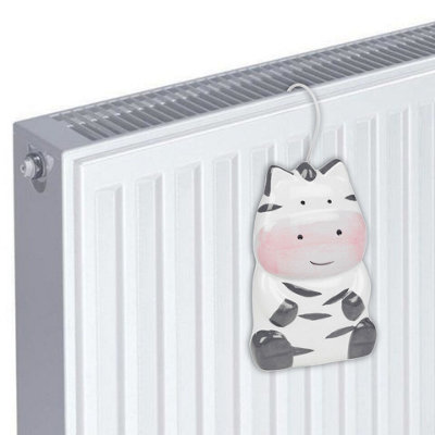 URBNLIVING 16cm Height Ceramic Hanging Radiator Animated Stripy Cat Character Air Humidifier