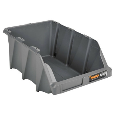 URBNLIVING 18cm Height G-35 Grey Plastic Wall Mounted Stacking Storage ...