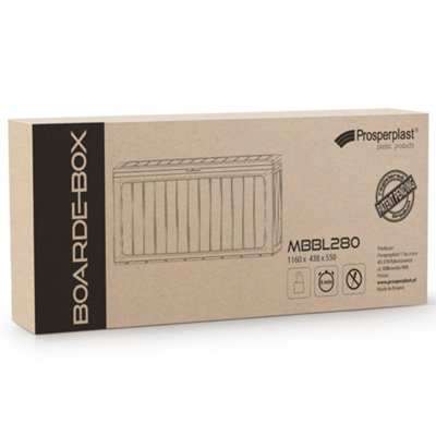 URBNLIVING 190L Large Umber Colour Outdoor Storage Box Garden Patio Plastic Chest Lid Container Multibox
