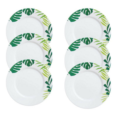 URBNLIVING 19cm Diameter Jungle Dessert Plates Set of 6 Pcs