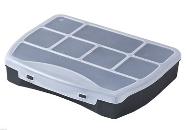 URBNLIVING 19cm With DIY Compartment Storage Organiser Screw Case Tool Box Transparent Lid NEW