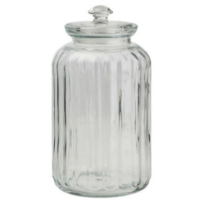 URBNLIVING 2.5L Clear Glass Food Storage Jar With Lid