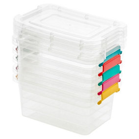 URBNLIVING 2 Liter Kitchen Plastic Food Storage Box Container Set 5 Pcs