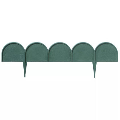 URBNLIVING 20 Pcs Green Plastic Flexible Garden Line Grass Interlock Lawn Border Panel Wall Fences Edge