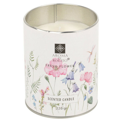 URBNLIVING 200gm Luxury Flower Scented Wax Candles in Tin Gift Set Aroma Xmas 35 Hour - 3