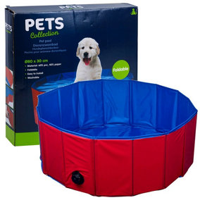 URBNLIVING 20cm Height Animal Pet Wash Bath Playpen PVC Water Pool Foldable Washable Portable Puppy