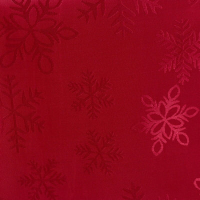 URBNLIVING 220x150cm Damask Floral Jacquard Tablecloths Red Snowflake Rectangle Oblong Table Cloth Tableware Dining