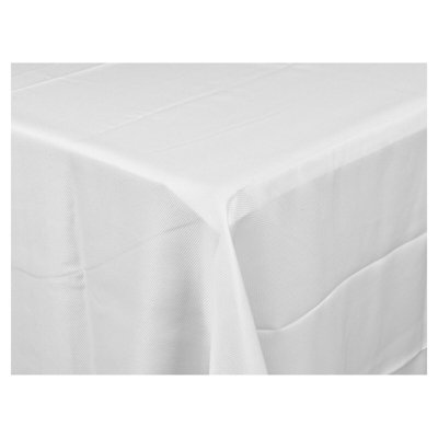 URBNLIVING 220x150cm Decorative Damask Rectangle Tablecloths Covers Cream Off White Oblong Tableware Dinning Decor