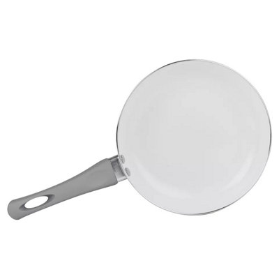 URBNLIVING 24cm Diameter Grey Ribbed Aluminium Induction Hob Cookware ...