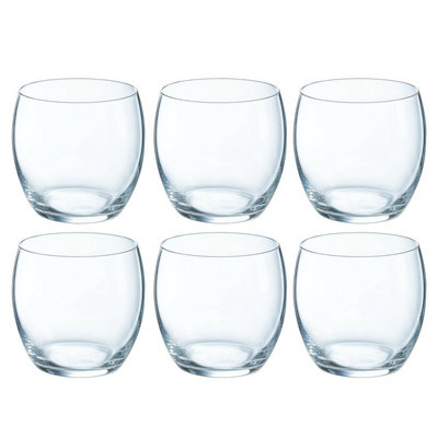 URBNLIVING 24cm Height 350ml Drinking Glasses Set of 6 Pcs