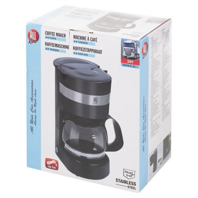 URBNLIVING 24Volt Truck Lorry Travel Coffee Machine Maker Kettle Camper Van 0.65L Serves 4-6 Cup - 6