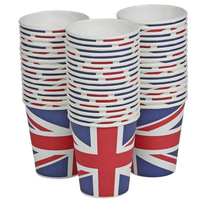 URBNLIVING 250ml 500Pcs Disposable Paper Cups Sports Drinks Tableware Party