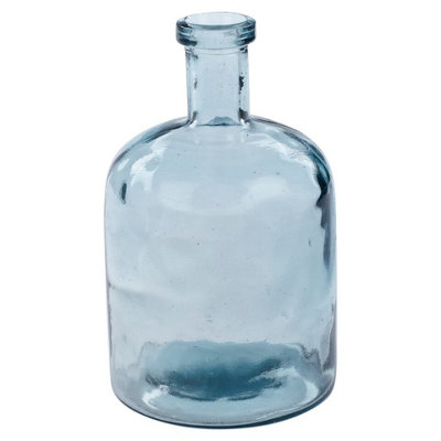 URBNLIVING 25cm Height Bottle Glass Heavy Rounded Design Flowers Arrangements Vase - 4