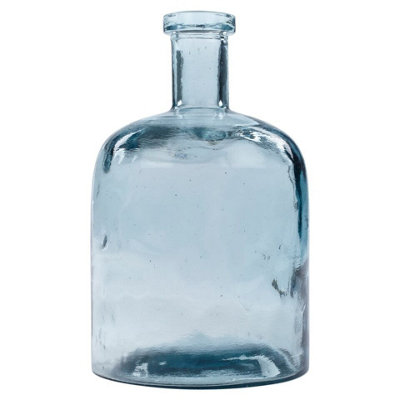 URBNLIVING 25cm Height Bottle Glass Heavy Rounded Design Flowers Arrangements Vase - 5