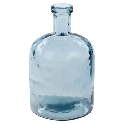 URBNLIVING 25cm Height Bottle Glass Heavy Rounded Design Flowers Arrangements Vase - 6