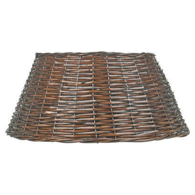 URBNLIVING 25cm Height Christmas Natural Large Willow Wicker Woven Rattan Tree Skirt Base Cover Stand Brown