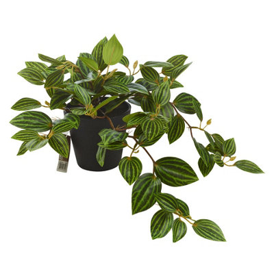 URBNLIVING 25cm Width Green Artificial Mini Tradescantia Plant in Pot Potted Fake Plastic Succulent Greens - 3