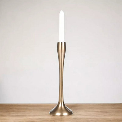 URBNLIVING 26cm Tall Gold Metal Candle Holder Decorative Candlesticks Set