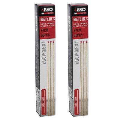 URBNLIVING 27cm Length 2 Pack 120 Pcs Extra Long Kitchen Safety Matches