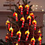 URBNLIVING 285cm Hanging 20 LED Chain Christmas Decoration Candy Cane String Lights & Timer