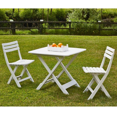 White outdoor folding table discount