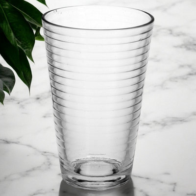 URBNLIVING 300ml 6 Pcs London Drinking Patterned Cup Water Juice Cocktail Tumbler Glassware Sets