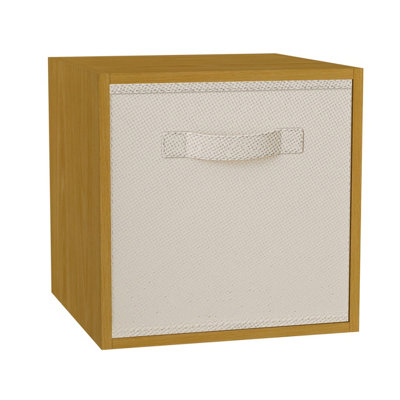 URBNLIVING 30cm Height Beech Wooden Shelves Cubes Storage Units With ...