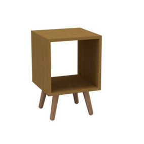 URBNLIVING 30cm Height Beech Wooden Storage Cube Bookcase Scandinavian Style Beech Legs Living Room Bedroom