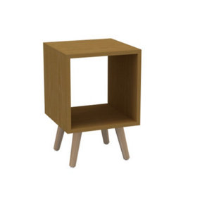 URBNLIVING 30cm Height Beech Wooden Storage Cube Bookcase Scandinavian Style Pine Legs Living Room Bedroom