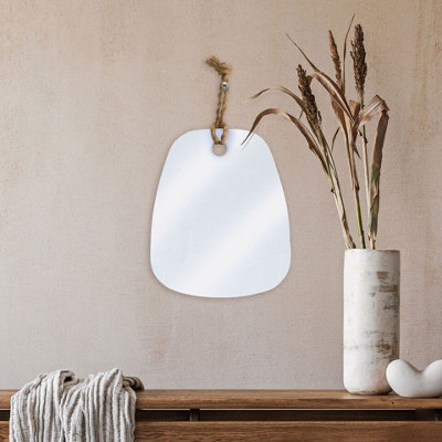 URBNLIVING 30cm Height Decorative Modern Mirror with Hanging Rope