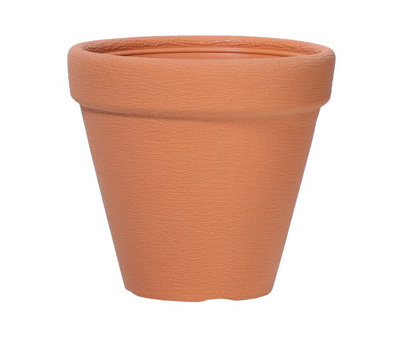 URBNLIVING 30cm Height Round Plastic Terracotta Plant Pot Flower Planter Garden Indoor Outdoor Gro Stone Clay Look