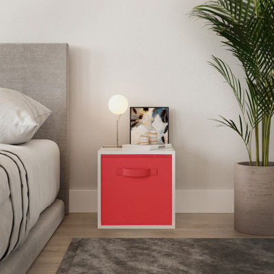 URBNLIVING 30cm Height White Wooden Shelves Cubes Storage Units With ...