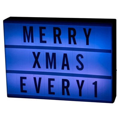 URBNLIVING 30cm Width A4 LED Light Up Message Board Word MultiColour