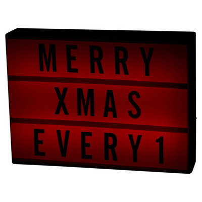 URBNLIVING 30cm Width A4 LED Light Up Message Board Word Multi-Colour ...