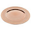URBNLIVING 33cm Christmas Charger Plates Geo Gloss Pattern Set Of 6 Rose Gold Dinner Placemats Dining Party Table Decor