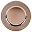 URBNLIVING 33cm Christmas Dinner Charger Plates Geo Gloss Set Of 12 Rose Gold Placemats Dining Table Setting Party Decor