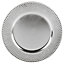URBNLIVING 33cm Christmas Dinner Charger Plates Geo Gloss Set Of 12 Silver Placemats Dining Table Setting Party Decor